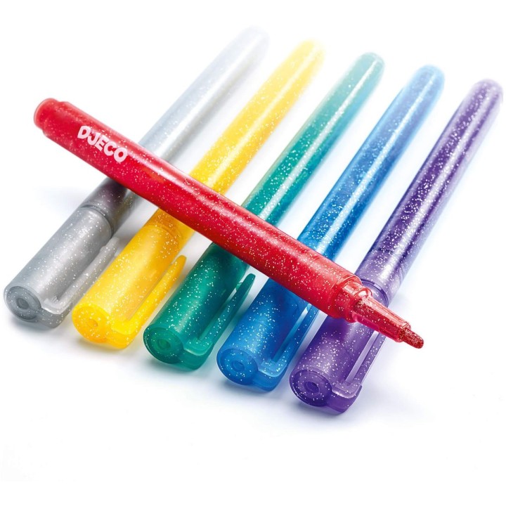 6 Rotuladores purpurina Glitter