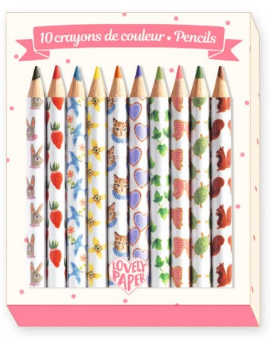 10 Mini lápices de colores Aiko