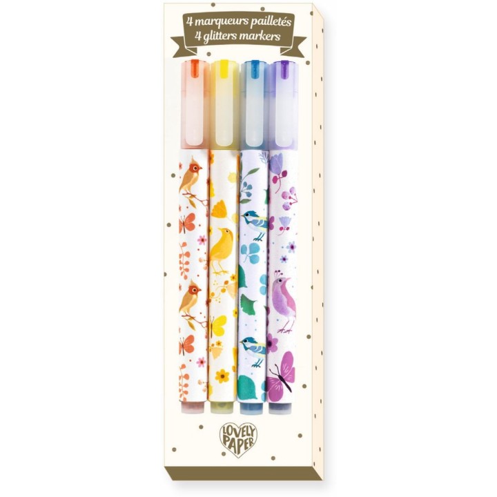4 Rotuladores con brillos Tinou