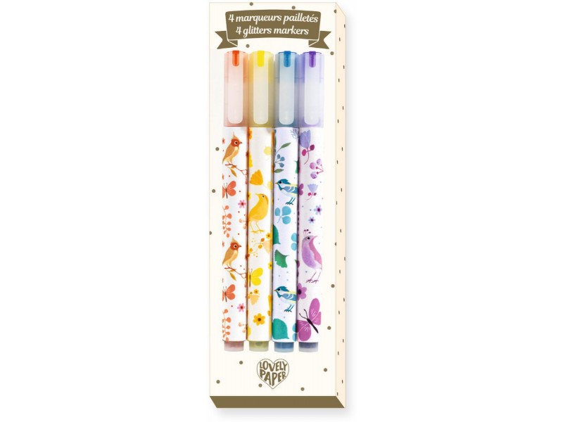 4 Rotuladores con brillos Tinou