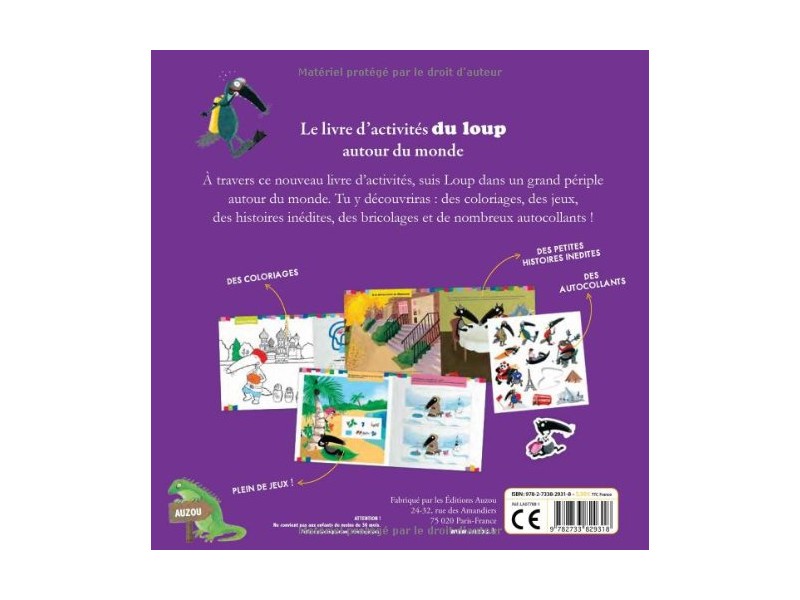 Le livre d'activités du Loup autour du monde