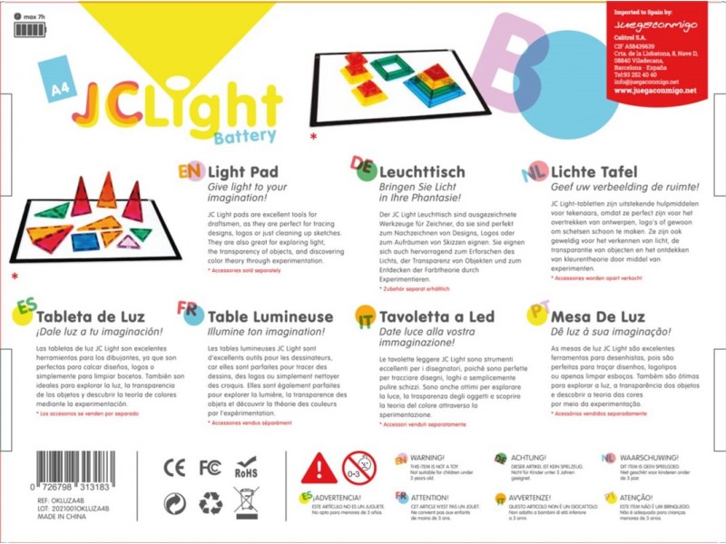 Panel de Luz A4 con Batería Interna