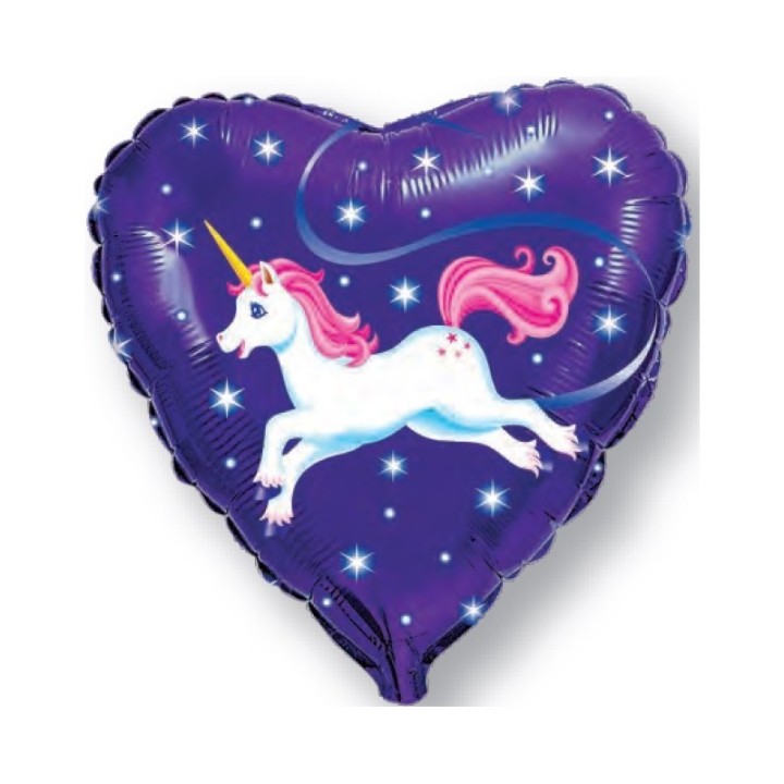 Globo Foil Unicornio Corazon