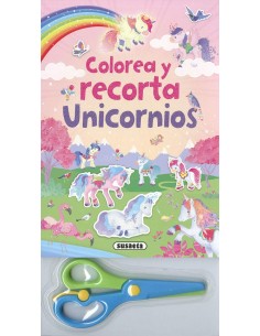 Colorea y recorta - Unicornios