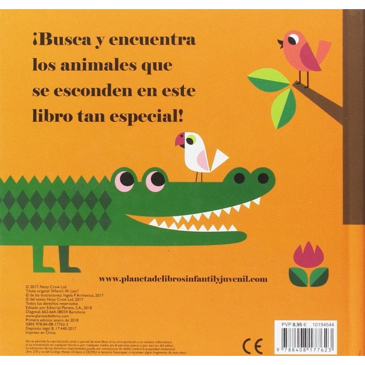 ¿Dónde está el señor León? Solapas de tela y un espejo