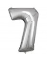 Globo Foil Plateado Numero 7