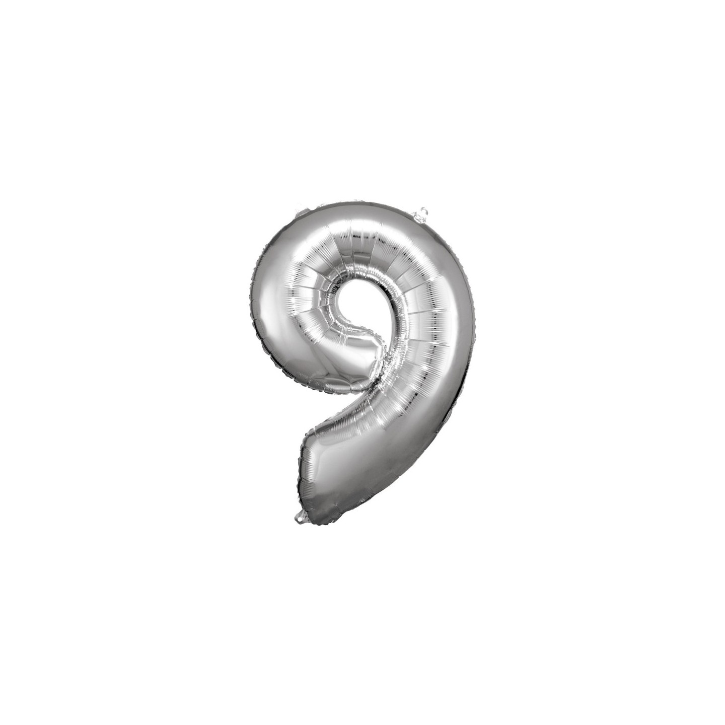 Globo Foil Plateado Numero 9