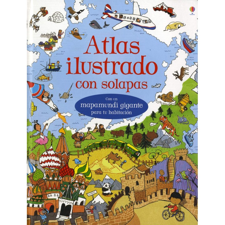 Atlas ilustrado con solapas