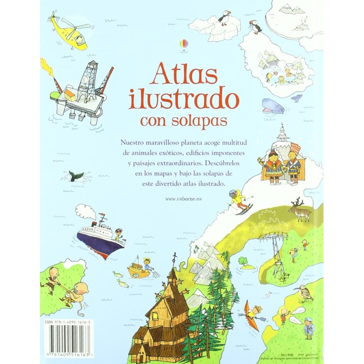 Atlas ilustrado con solapas