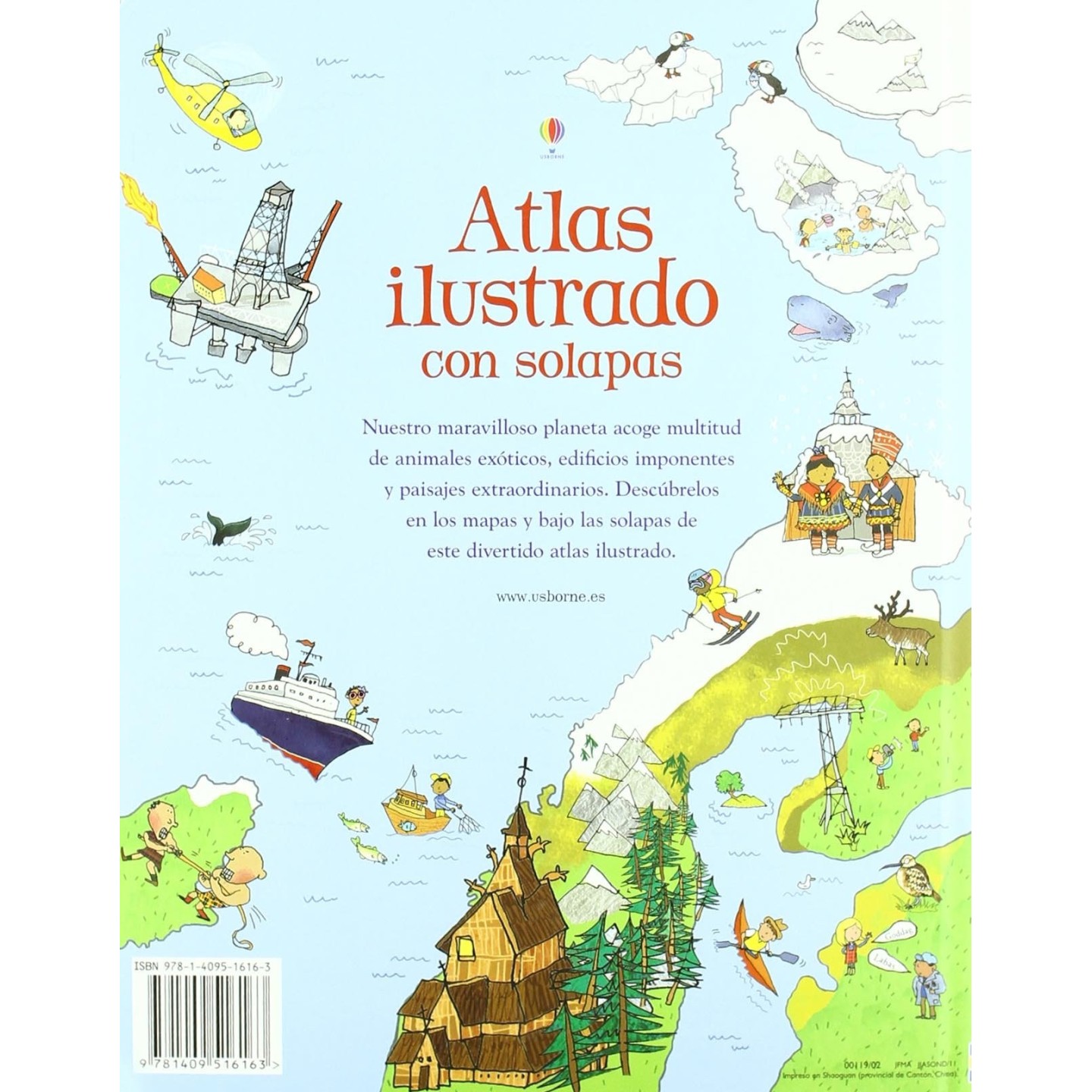 Atlas ilustrado con solapas