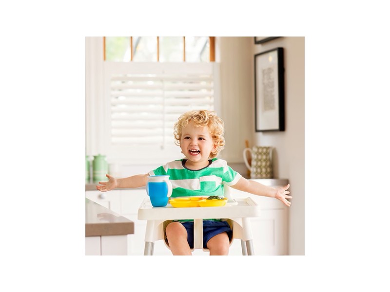 Taza Antigoteo Miracle 360º con Asas y Tapa 200ml Azul