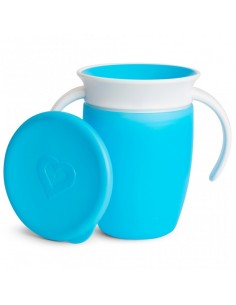 Taza Antigoteo Miracle 360º con Asas y Tapa 200ml Azul