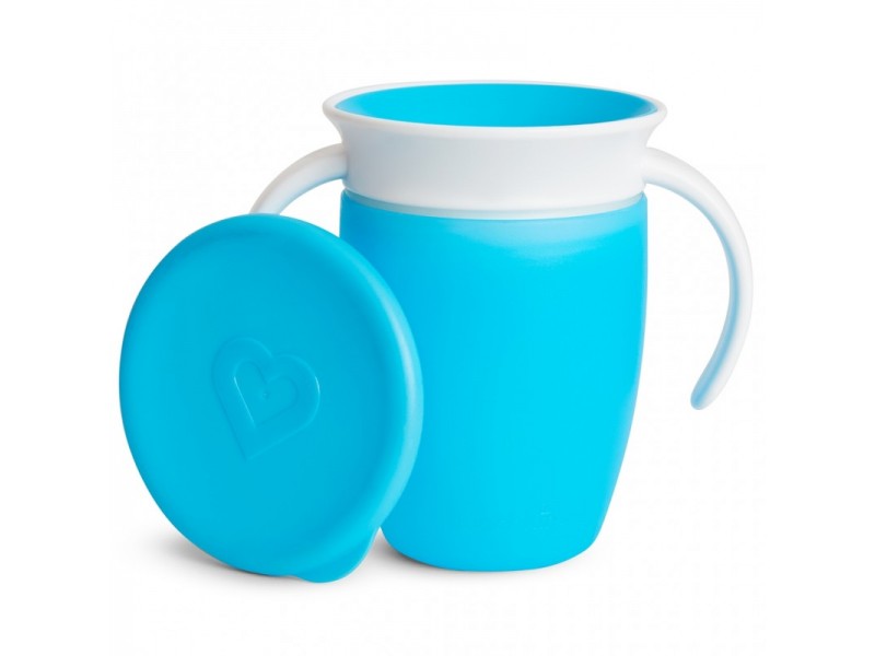 Taza Antigoteo Miracle 360º con Asas y Tapa 200ml Azul