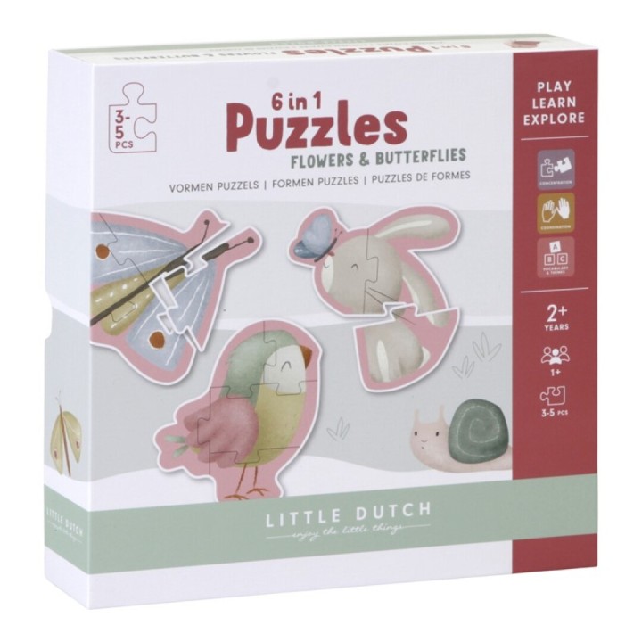 Puzle Evolutivo 6 en 1 Flores