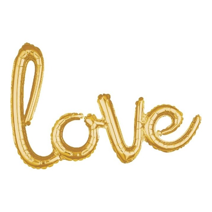 Globo Foil LOVE Dorado