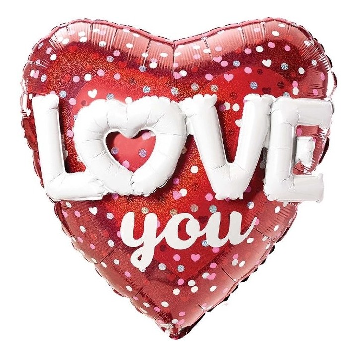 Globo Foil 3D Love You