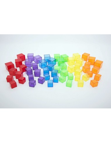 Set cubos transparentes (54 uds)