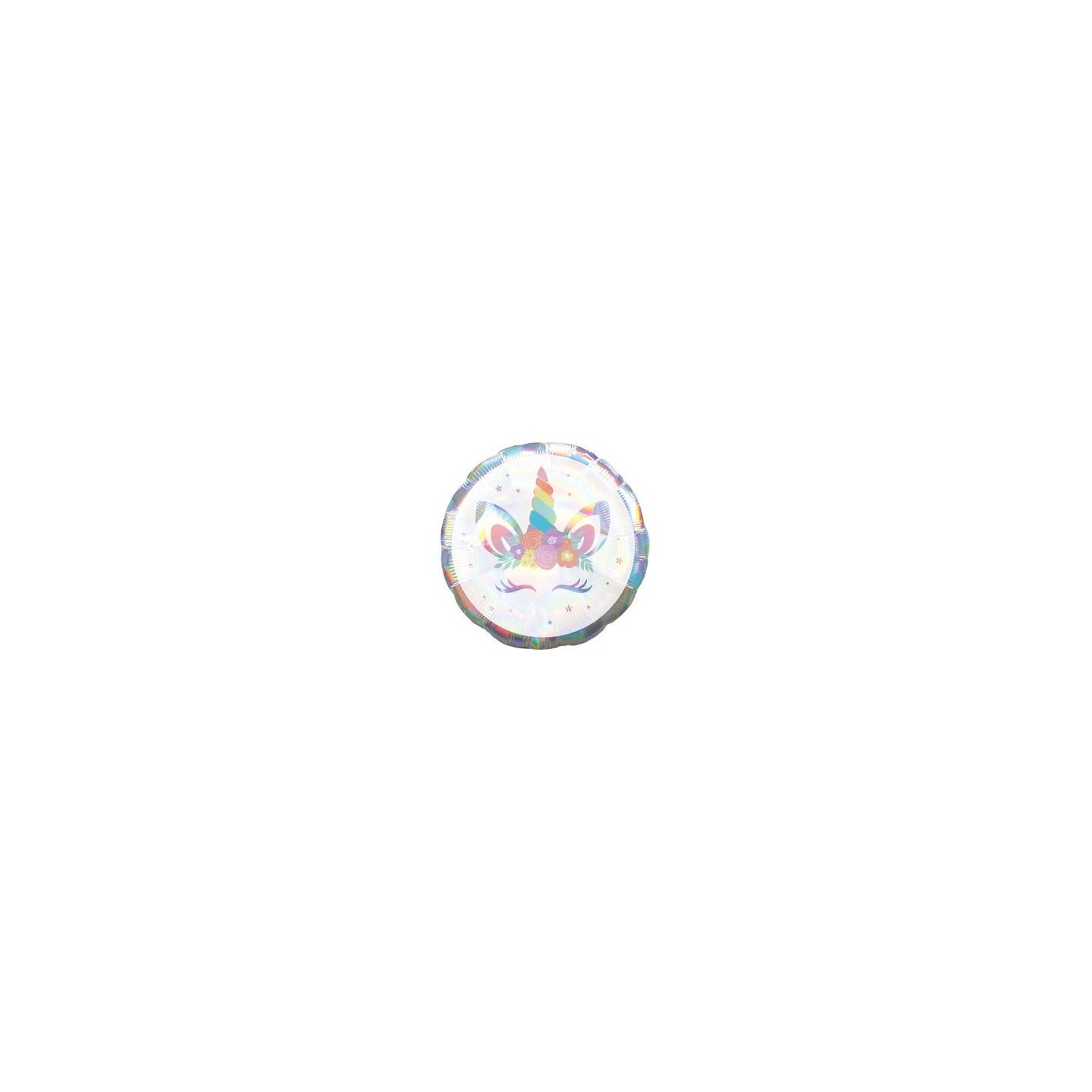 Globo Foil Unicornio Pestañas Plata