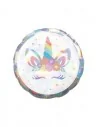 Globo Foil Unicornio Pestañas Plata