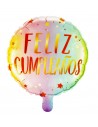 Globo Foil Feliz Cumpleaños Multi/Oro