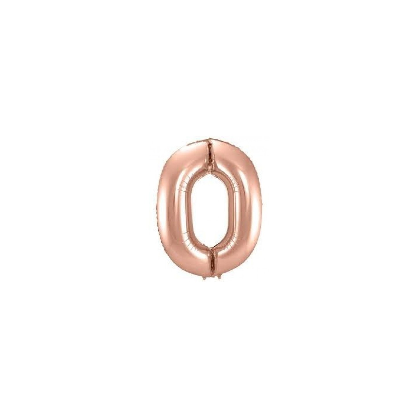 Globo Foil Rosa Plata Numero 0