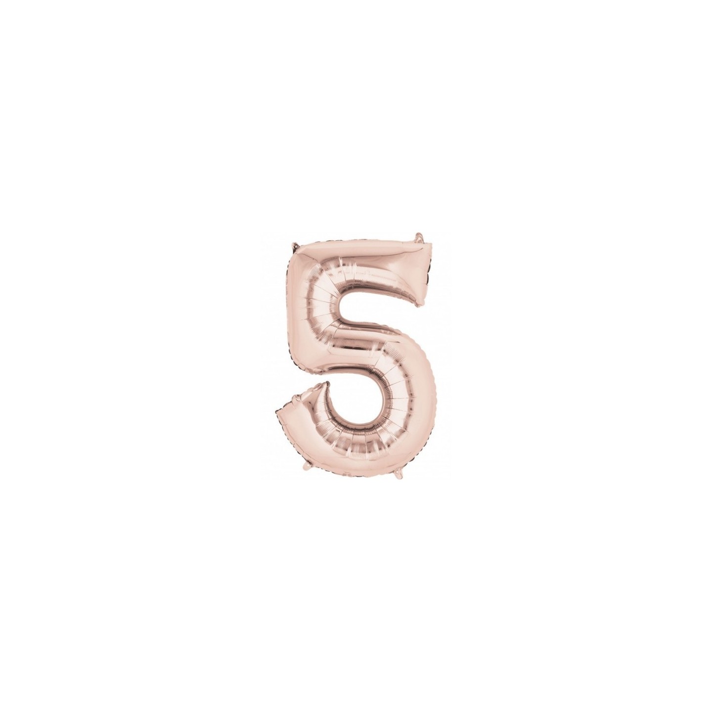 Globo Foil Rosa Plata Numero 5