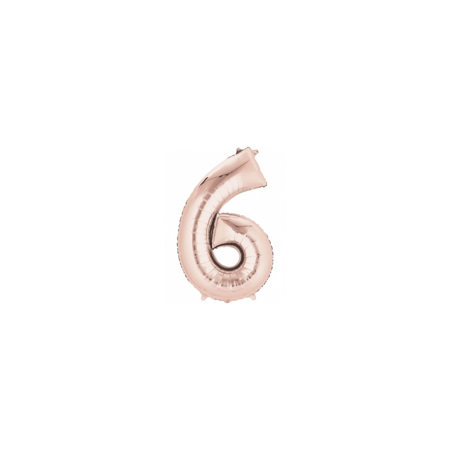 Globo Foil Rosa Plata Numero 6