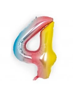 Globo Foil Multi Plata Numero 4