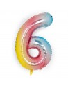 Globo Foil Multi Plata Numero 6