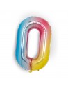 Globo Foil Multi Plata Numero 0