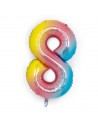 Globo Foil Multi Plata Numero 8