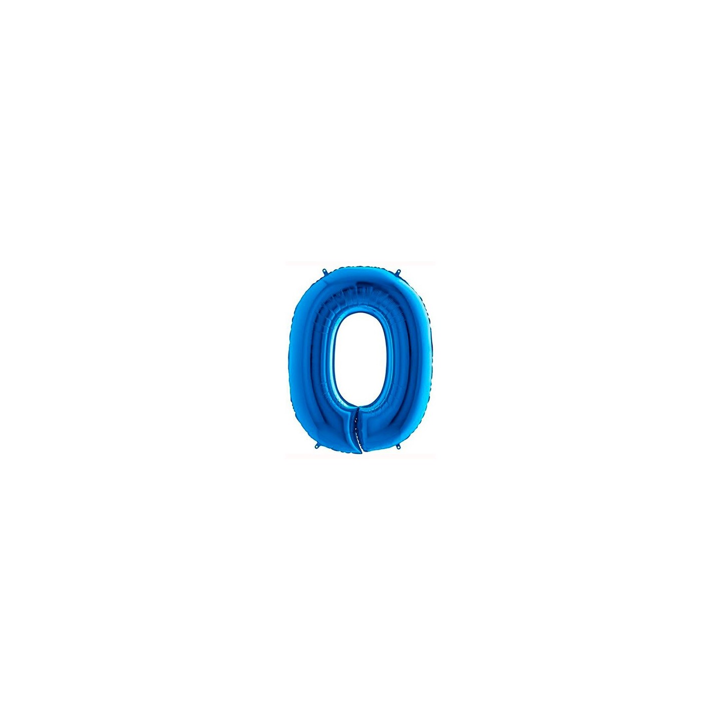 Globo Foil Azul Metálico Numero 0
