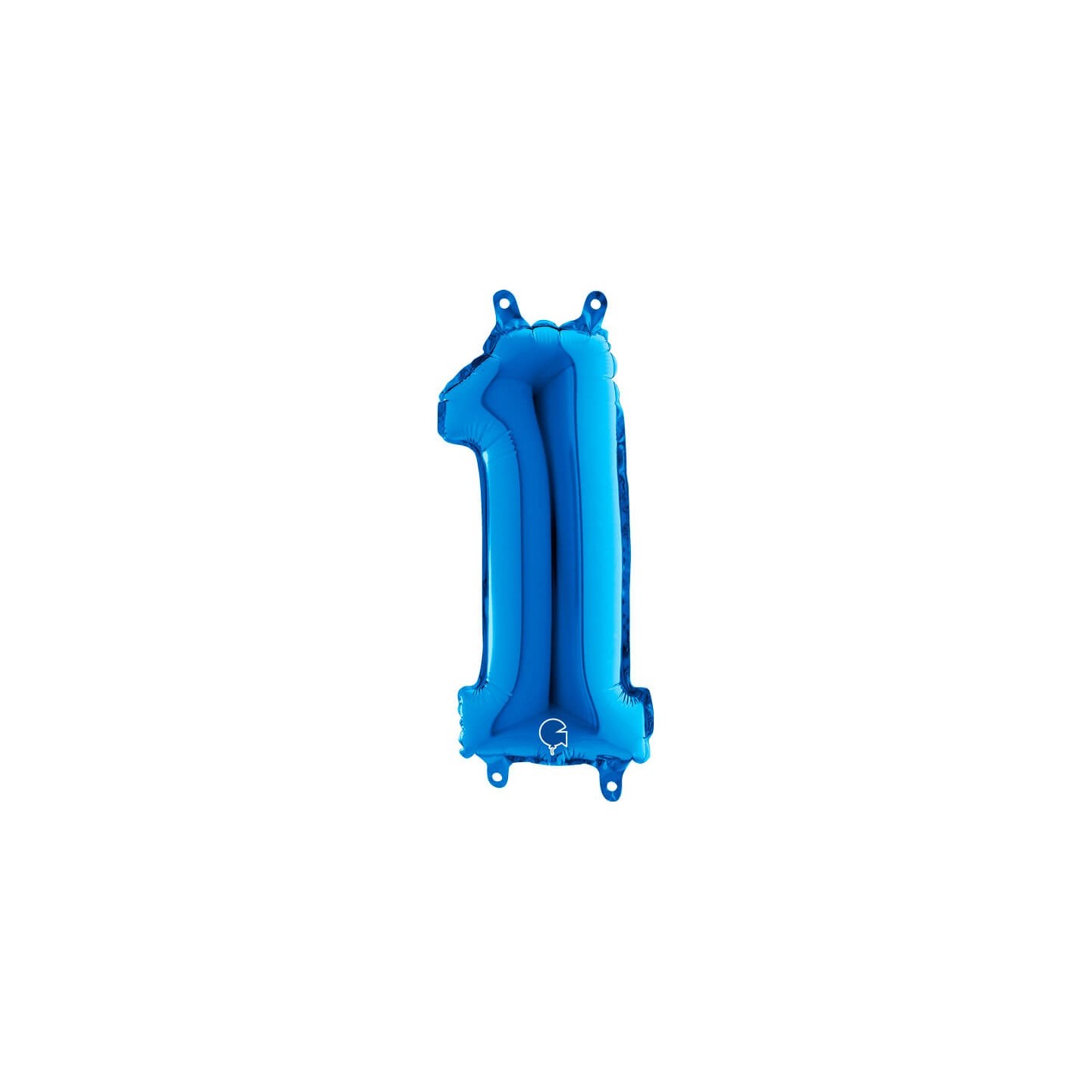 Globo Foil Azul Metálico Numero 1