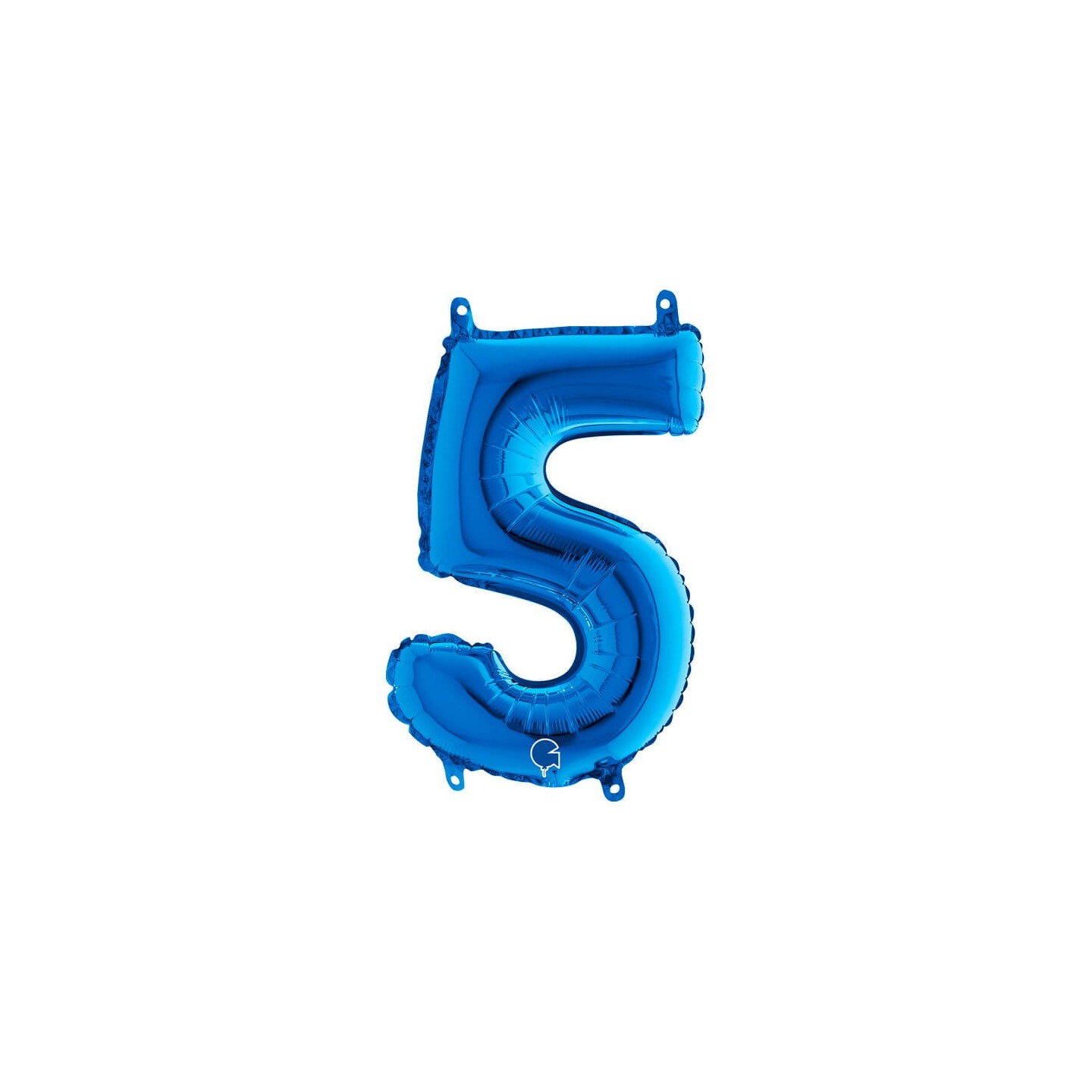 Globo Foil Azul Metálico Numero 5