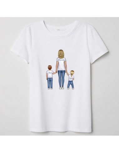 Camiseta Adulto Mamá con Familia