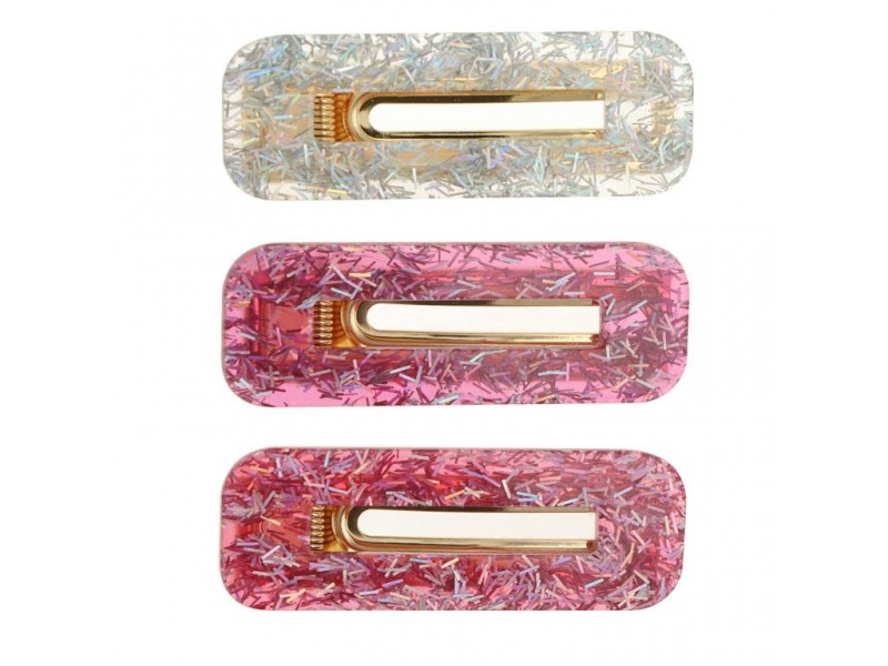 Set 3 Pinzas Brillantes