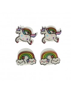 Set 4 Pinzas Unicornio y Arcoiris 2