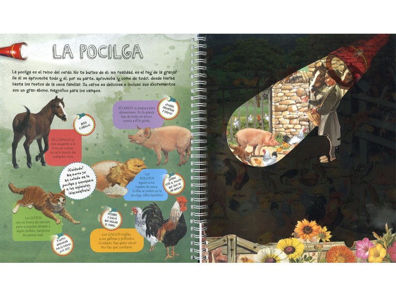 Libro Linterna - Animales de la Granja