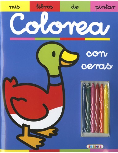 Colorea con ceras Tapa Azul