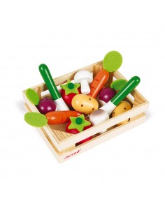 Caja de 12 verduras de madera