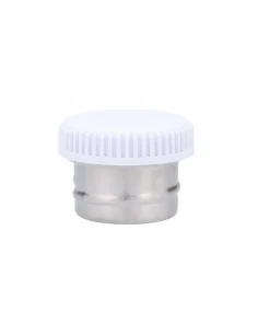 Tapón con Base Metal para Botella Acero Blanco
