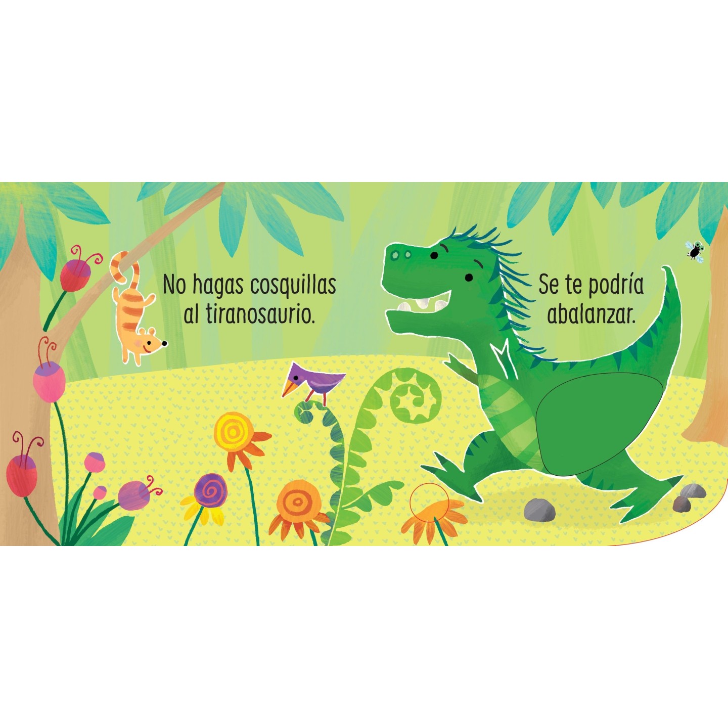 No hagas cosquillas al Tiranosaurio. Toca y escucha.