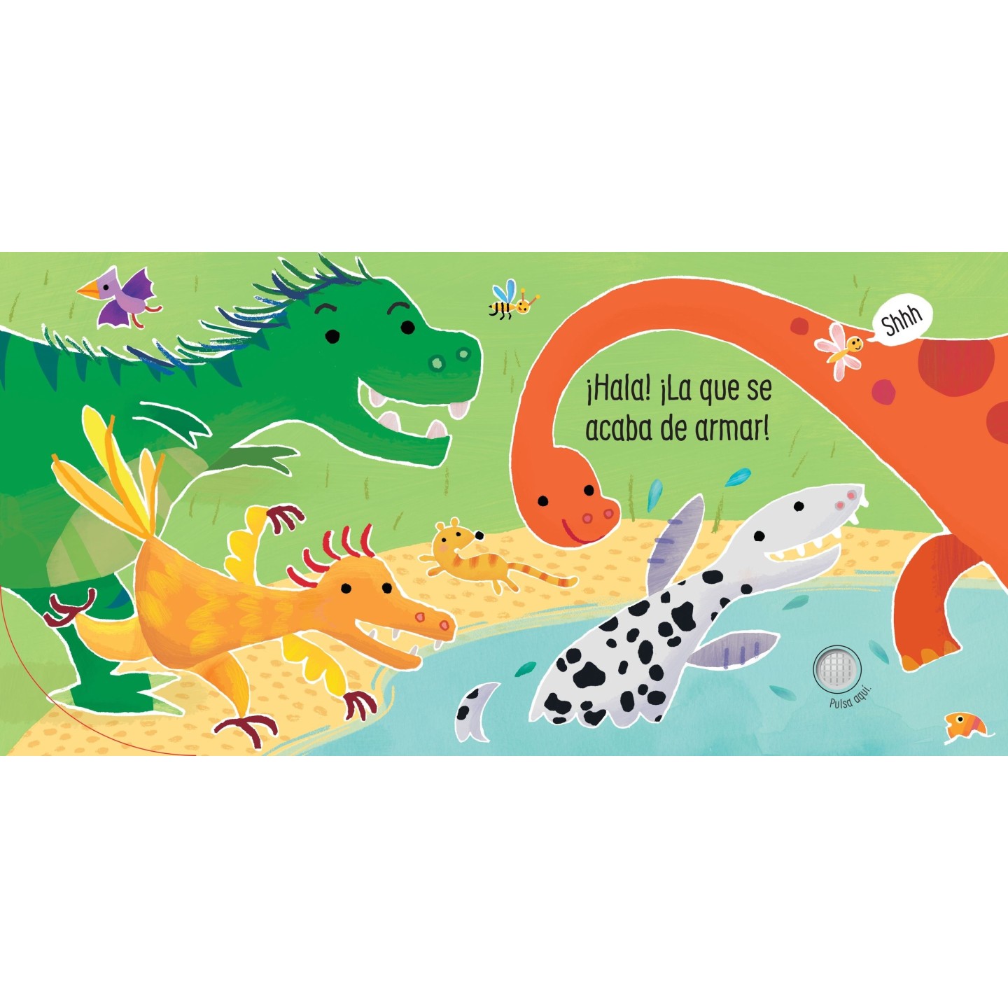 No hagas cosquillas al Tiranosaurio. Toca y escucha.