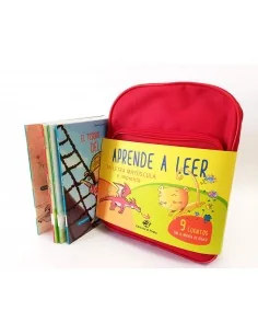 Mochila con cuentos para aprender a leer en letra MAYÚSCULA y de imprenta