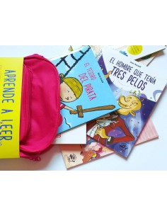 Mochila con cuentos para aprender a leer en letra MAYÚSCULA y de imprenta 2