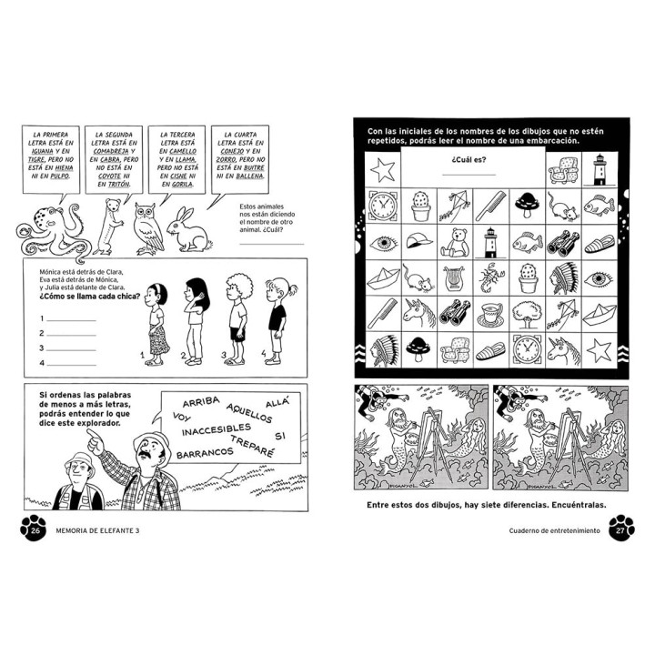 Memoria de elefante 3: Cuaderno de entretenimiento (7-8 Años)