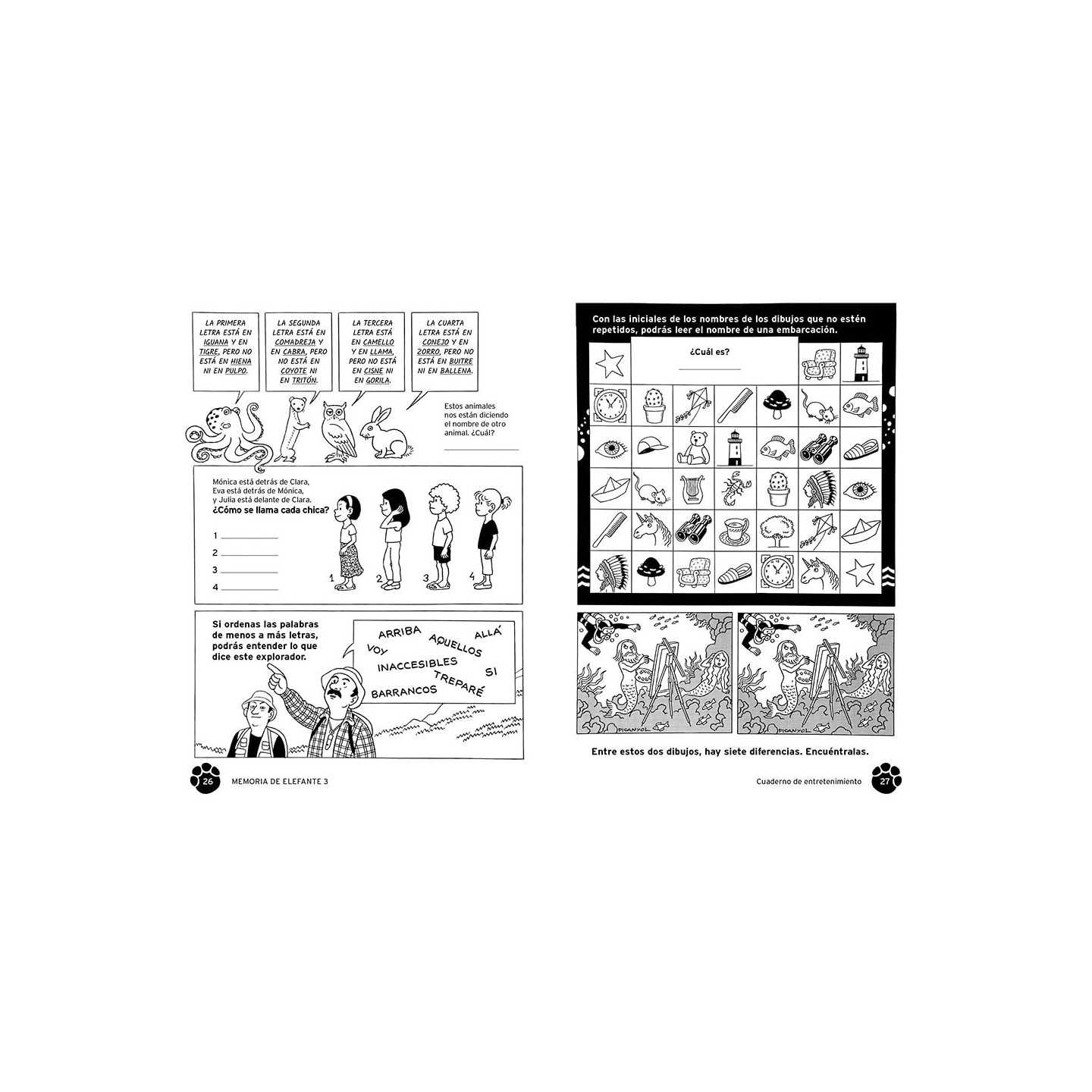 Memoria de elefante 3: Cuaderno de entretenimiento (7-8 Años)