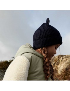 Gorro Orejitas Lana Merino Navy 2