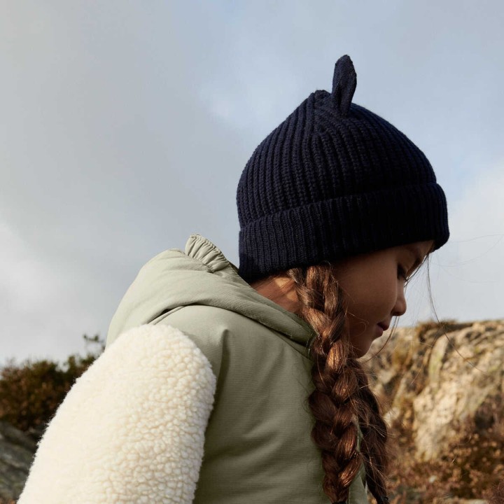 Gorro Orejitas Lana Merino Navy