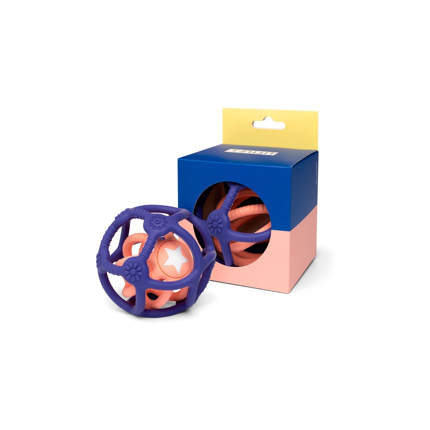 Set de 2 pelotas sensoriales de silicona Azul y Rosa